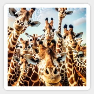 Giraffe Wild Wild Nature Funny Happy Humor Photo Selfie Sticker